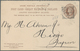 Großbritannien - Ganzsachen: 1889, 3 1/2 Pence Brown Postal Stationery Double Postcard From London T - Andere & Zonder Classificatie