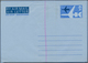 Großbritannien - Ganzsachen: 1968 Unused Aerogram 9d, Glued Paper Web, With Violet Strip That Marks - Other & Unclassified