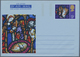 Großbritannien - Ganzsachen: 1970 Unused Aerogram 9d Christmas "Stained Glass" With Shifted Light Bl - Other & Unclassified