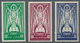 Irland: 1937, St. Patrick Definitives Complete Set Of Three, Mint Hinged And Pencil Cat. Numbers On - Covers & Documents