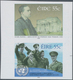 Irland: 2008, 55c. Peace Keeping Mission And 55c. St.Enda School, IMPERFORATE Se-tenant Proof Pair O - Brieven En Documenten