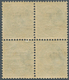 Island: 1902, Gildi Overprints, 5a. Green, Perf. 12¾, BLACK Overprint, Block Of Four, Bright Colour, - Sonstige & Ohne Zuordnung