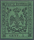 Italien - Altitalienische Staaten: Modena: 1852, 5c. Black On Green "without Point", Fresh Colour An - Modena