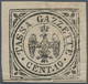 Italien - Altitalienische Staaten: Modena - Zeitungsstempelmarken: 1859, 10 Cent. Black On White Unu - Modena