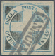 Italien - Altitalienische Staaten: Neapel: 1860, 1/2 Tornese Blue So-called "Savoy Cross" Cancelled - Naples