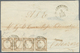 Italien - Altitalienische Staaten: Neapel: 1861, ½ Grana Brown, Two Horizontal Pairs On A Letter To - Napels