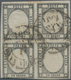 Italien - Altitalienische Staaten: Neapel: 1861. 1 Black Grain, Used, Block Of Four, Well Margined O - Naples