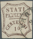 Italien - Altitalienische Staaten: Parma: 1859. Provisional Government. 10 C Dark Brown, Cancelled C - Parma