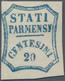 Italien - Altitalienische Staaten: Parma: 1859, 20 Cent. Blue Mint With Original Gum In Good Conditi - Parma