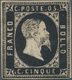 Italien - Altitalienische Staaten: Sardinien: 1851. 5 C. Black, Good Margins Allaround, Unused Witho - Sardinia