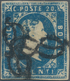 Italien - Altitalienische Staaten: Sardinien: 1852. 20 C Blue, Good Margins All Around, Canncelled B - Sardinien