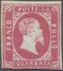 Italien - Altitalienische Staaten: Sardinien: 1851, 40 C Rose Unused With Original Gum And A Rest Of - Sardinia