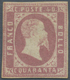 Italien - Altitalienische Staaten: Sardinien: 1851: 40 Centesimi, Lila Rosa, Mint With Part Of Origi - Sardinia