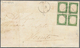 Italien - Altitalienische Staaten: Sardinien: 1862: Letter Franked With 5 Cents Yellowish Green, Blo - Sardinia