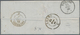 Italien - Altitalienische Staaten: Sardinien: 1858, 10 Cents Umbra, 2x (1 Cornerfault) On A Small Le - Sardinia