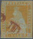 Italien - Altitalienische Staaten: Toscana: 1851, 2 So Golden Yellow On Blue Paper Cancelled With Re - Tuscany