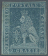 Italien - Altitalienische Staaten: Toscana: 1851, 2 Cr Blue Unused Without Gum, All Sides Full Margi - Tuscany