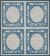 Italien: 1861, 2 Grana Blue Vertical Block Of 4 Color Proof Without Embossing As Described On Page 1 - Ongebruikt
