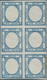 Italien: 1861, 2 Grana Blue Vertical Block Of Six Color Proof Without Embossing As Described On Page - Mint/hinged