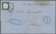 Italien: 1861, 20 C. Blue Imperf Single On Folded Envelope Tied By "ANCONA 10/FEB/61" Cds. And Blue - Mint/hinged