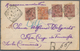 Italien: 1901, 3 Part Panorama Ppc Sent Registered From "VICENZA 6.8.01" Via London To Santa Cruz De - Mint/hinged