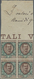 Italien: 1901. 1 L Brown And Green, IMPERFORATED Archivial PROOF On Thicker, Ungummed Paper, Block O - Mint/hinged