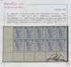 Italien: 1924, "1 L. On 25 C. Ultramarine With Line Perforation 13 ½", MNH Block Of 10 In Fresh Colo - Mint/hinged