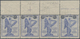 Italien: 1924. 1 L On 20 C Blue "Vittorio Veneto, Horizontal Strip Of Four, Mint Never Hinged With T - Mint/hinged