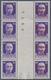 Italien: 1944, Repubblica Sociale, 50c. Violet As (folded) Gutter Block Of Eight, All Four Left Stam - Mint/hinged
