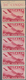 Italien: 1945, 10 L Rose-carmine In Vertical Stripe Of Five With Margin On Top, Two Stamps Printed O - Neufs