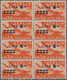 Italien: 1947, 6 L On 3,20 L Orange Overprint Airmal Stamp In Block Of Eight, Mint Never Hinged ÷ 19 - Mint/hinged