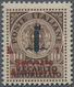 Italien - Gebührenmarken: Briefzustellung: 1945, 1 L Overprint In Red On 10 Cent. Brown, Mint Never - Fiscales