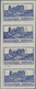 Italien - Militärpostmarken: Feldpost: 1943, Tunis Issue, Imperforate Proof Strip Of Four On Ungumme - Military Mail (PM)