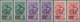 Italien - Lokalausgaben 1944/45 - Aosta: 1945, 25 C Green, 1 L Violet And 2.50 L Red Two Stamps Each - Local And Autonomous Issues