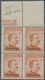 Italienische Post In China: 1917/18: TIENTSIN, 20 C Orange, Block Of Four With Additional Fields At - Tientsin