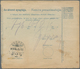 Jugoslawien: 1919, 10f Blue/old White Bilingual Hungarian COD Parcel Card, Accompanying Parcel Of 19 - Other & Unclassified