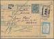 Jugoslawien: 1919. Two Old Hungarian Parcel Cards 10 F Blue/chamois With Additional Mixed Hungarian/ - Other & Unclassified