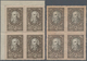 Jugoslawien: 1920. King Peter I. 6d Olive/flesh With Burelé Background, Two Fine Mint Blocks Of Four - Other & Unclassified