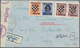 Kroatien:  1941. Registered Letter To An Address In Vienna, MIXED FRANKING, 0.50D Orange (Michel 10) - Kroatië