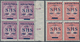 Kroatien: 1918, Stamps Of Hungary Overprinted "HRVATSKA SHS", Two Values, Mint Never Hinged Block Of - Croatia