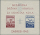 Kroatien: 1942. Aviation Fund. 3K + 12 K Brown Carmine And 2K+ 8 K Deep Blue, Imperforated, BUT WITH - Kroatië