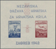 Kroatien: 1942. Aviation Fund. 3K+12K Brown Carmine And 2K+8K Deep Blue, Imperforated, With POSITION - Croatia