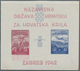 Kroatien: 1942 (25 Mar). Aviation Fund. Variety: Four Miniature Sheets, IMPERF, Ungummed, White Wove - Kroatië