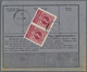 Kroatien - Portomarken: 1942. Black/Grey-blue Old Type Repalcement Parcel Card ("Naknadni Sprovodni - Kroatië