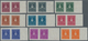 Kroatien - Dienstmarken: 1943/1944: Officials. 20b Claret, 50 B Slate Grey, 75 B Green, 1 K Orage-br - Croatia