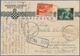 Kroatien - Ganzsachen: 1942. 1.50K Deep Green And Black/old White Postal Stationary Card, Two Used E - Kroatië