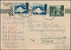 Kroatien - Ganzsachen: 1942. 1.50K Deep Green And Black/old White Postal Stationary Card, Two Used E - Kroatien