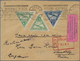 Lettland: 1921, Registered Airmail From RIGA With Special Exhibition Mark And "R" Numerator Sent To - Letland