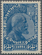 Liechtenstein: 1912/1916, Freimarken Fürst Johann, 25 H. Dunkelkobalt, Normales Papier, Farbtiefes, - Other & Unclassified