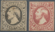 Luxemburg: 1852 Mi. 1 + 2 (ungebraucht) Farbfrisch Und Breitrandig, Rückseitiger Bleistiftvermerk, H - Other & Unclassified